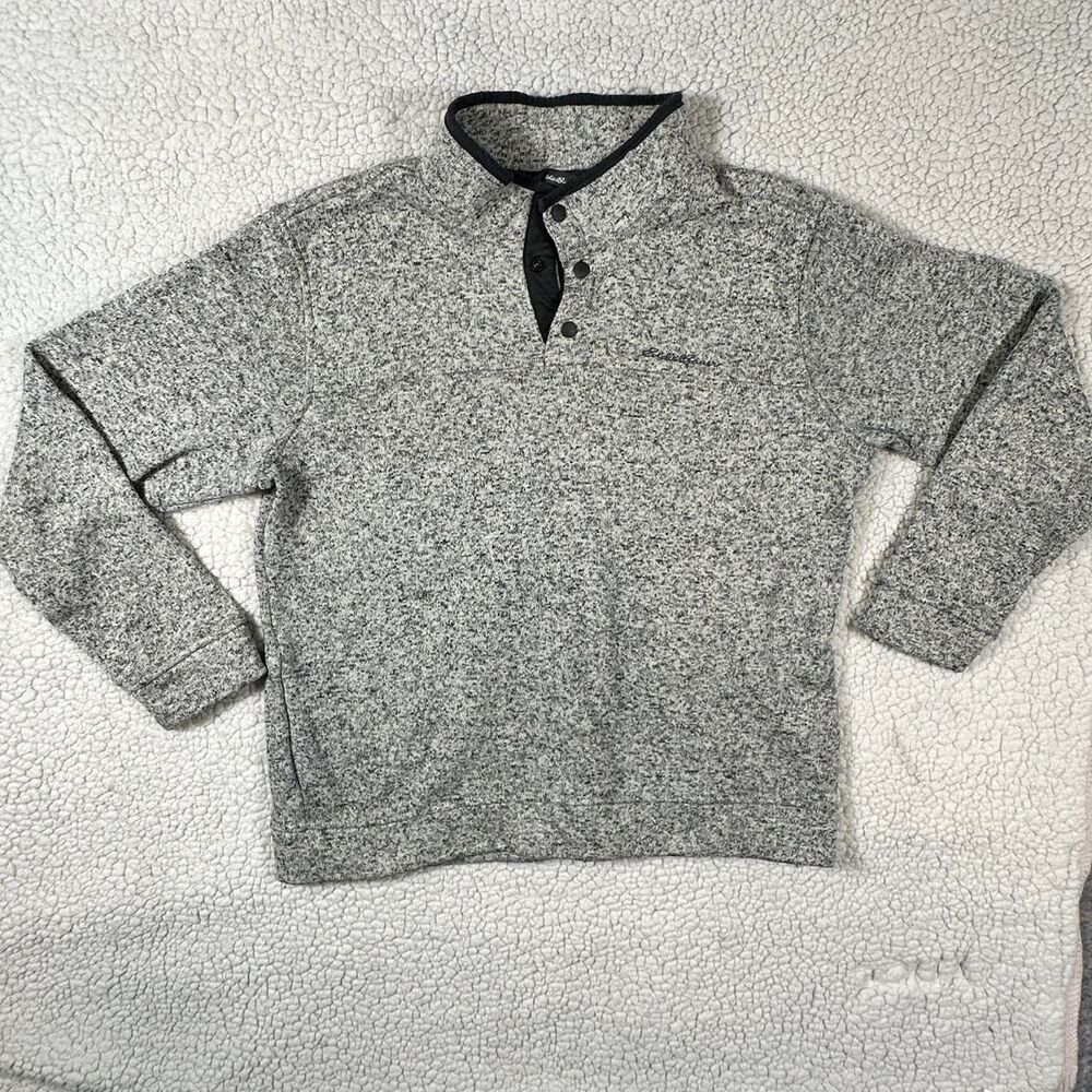 Eddie-bauer Men's Grey and Black Jumper